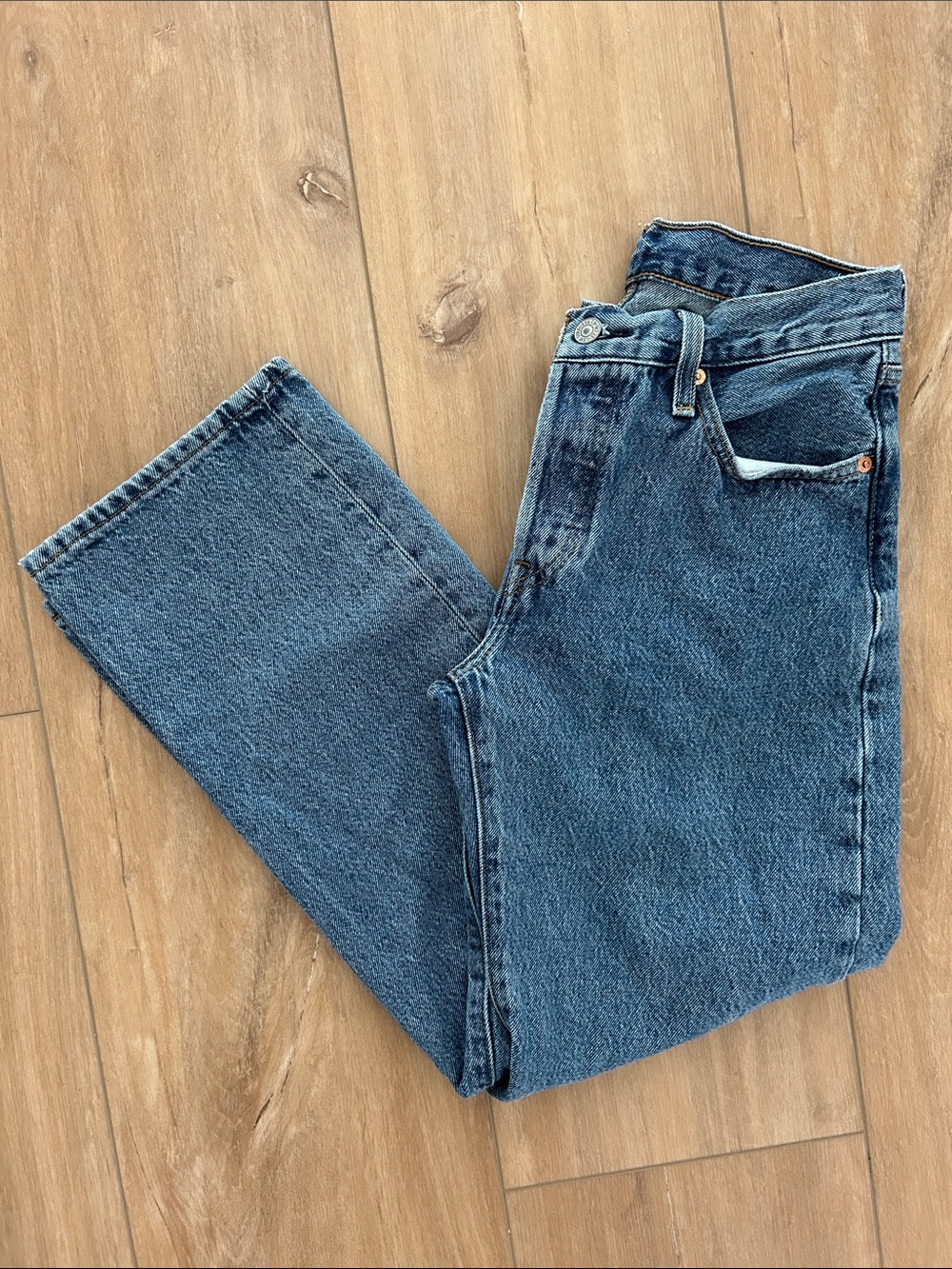 LEVI’S 501 Button-Fly 90’s Fit 100% Denim Jeans - Picture 9 of 12